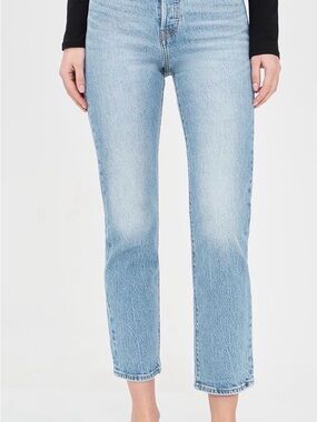 Levi Strauss Wedgie Light Blue Cropped Straight Jeans